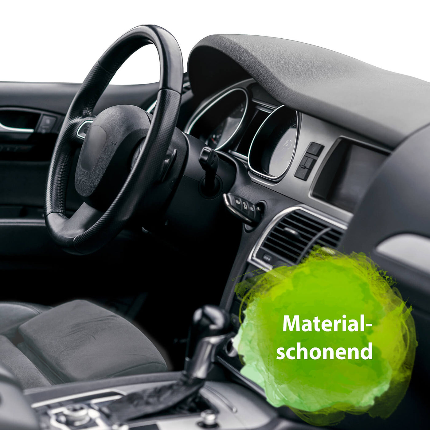 Bactador Cockpit mit der Schrift "Materialschonend"