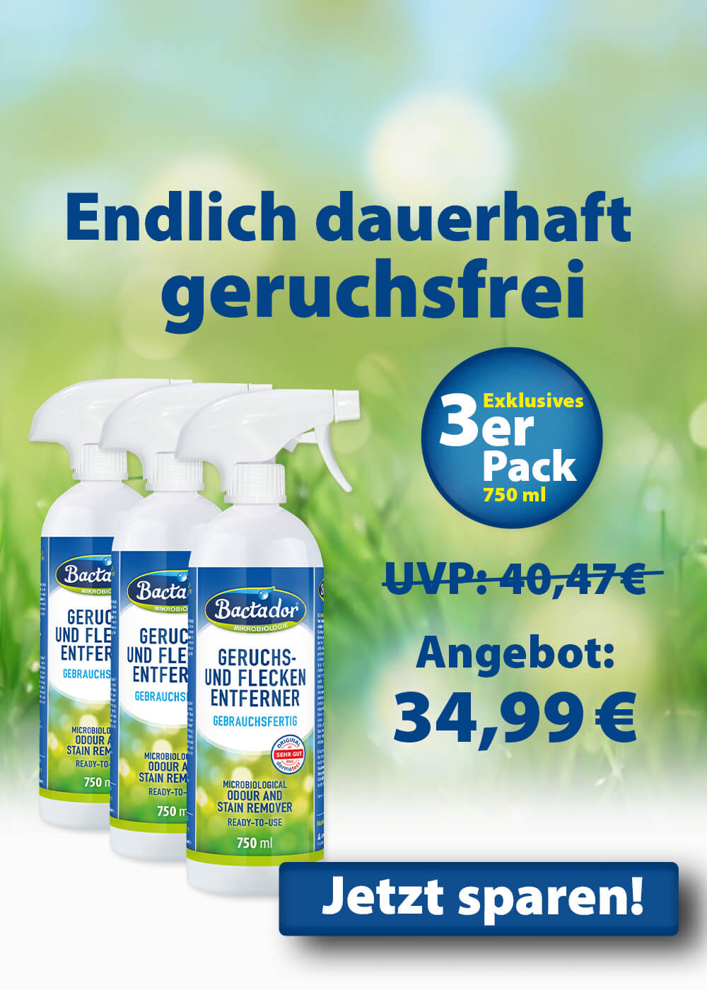 Bactador Header 3er Pack 750ml