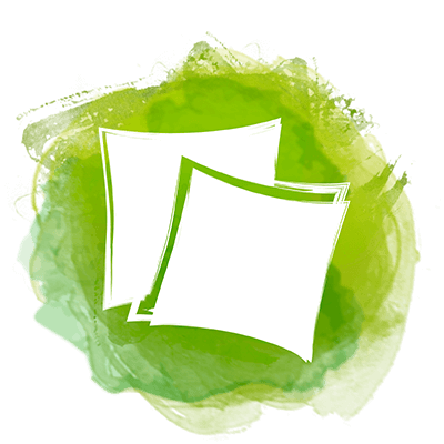 Icon Kissen weiß auf grün Outline