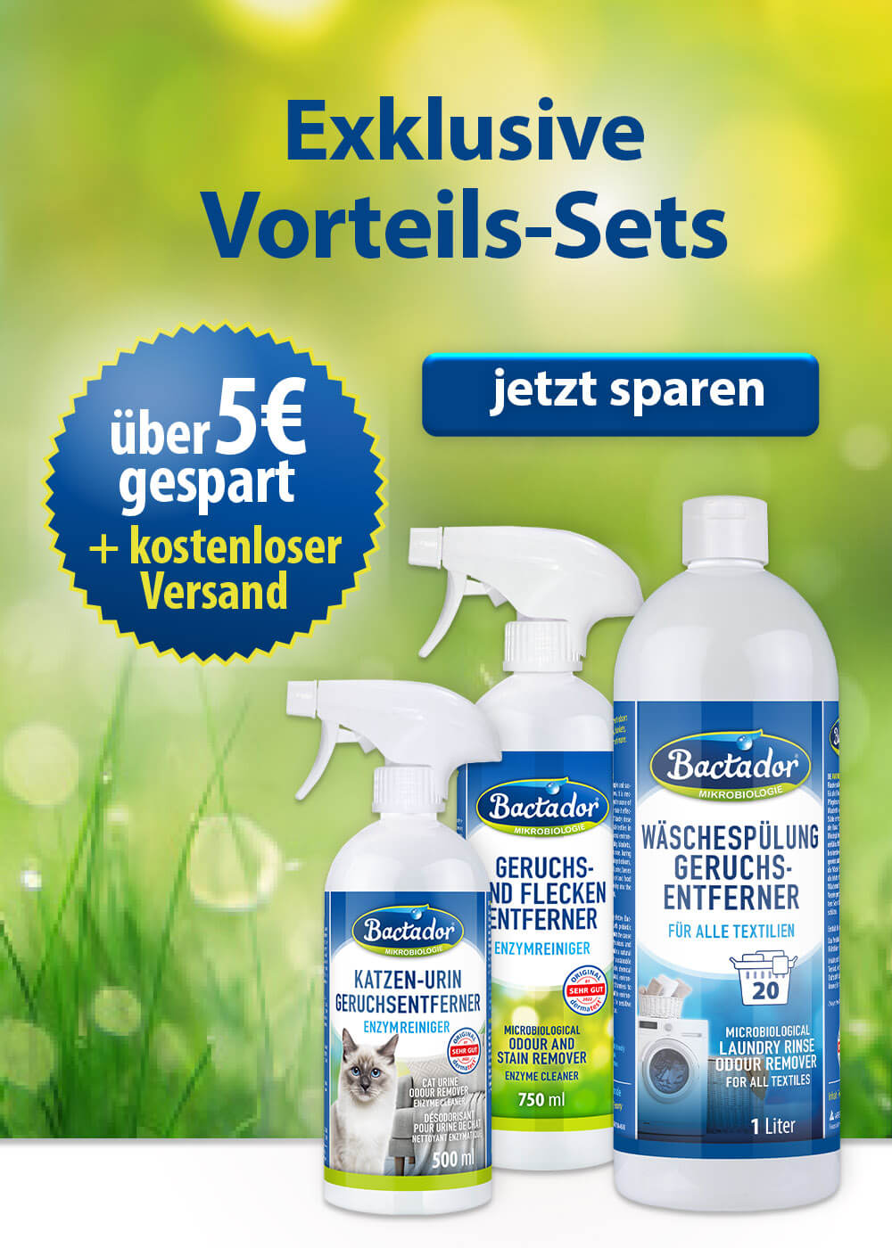 Bactador Vorteils-Sets ueber 5euro gespart und kostenloser Versand