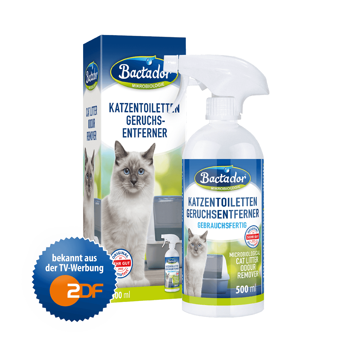 Bactador Katzentoiletten Geruchsentferner Spray 500 ml