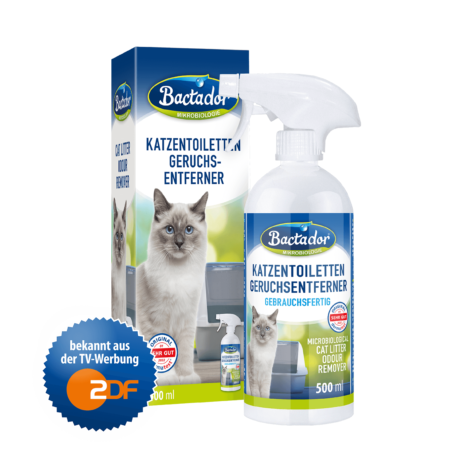 Bactador Katzentoiletten Geruchsentferner Spray 500 ml
