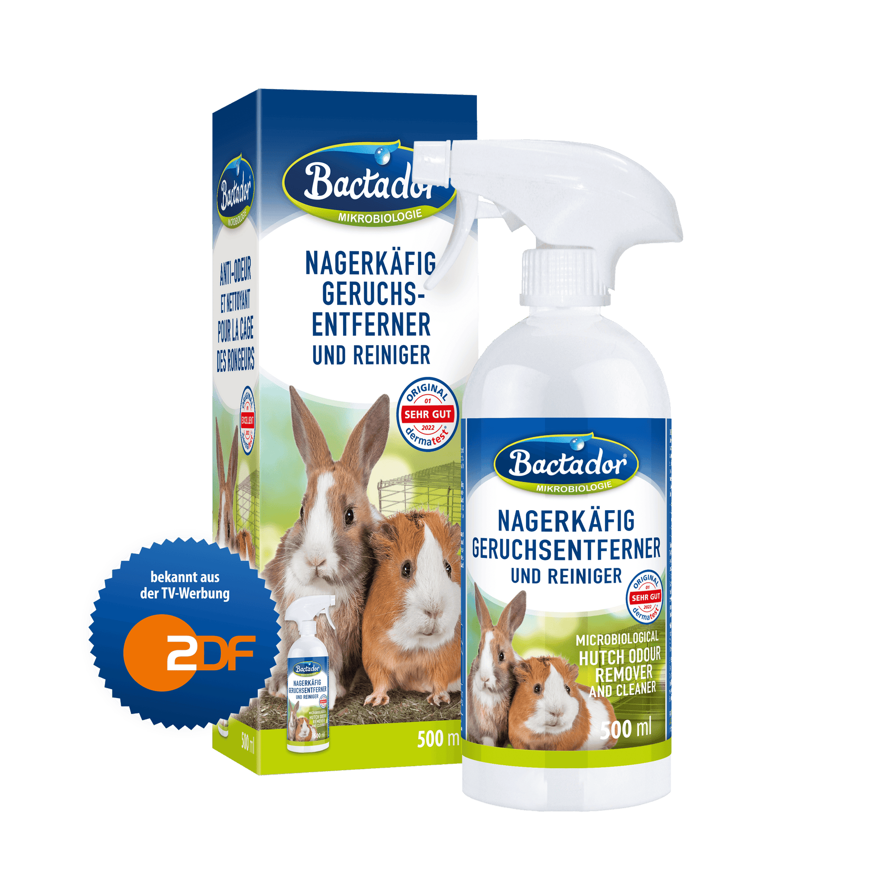 Bactador Nagerkäfig Geruchsentferner Reiniger Spray 500 ml