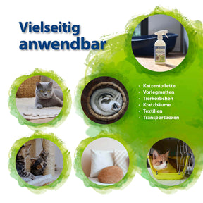 Bactador Katzentoilette vielseitig anwendbar - Tierkörbchen, Kratzbäume, Textilien, Transportboxen, Matten