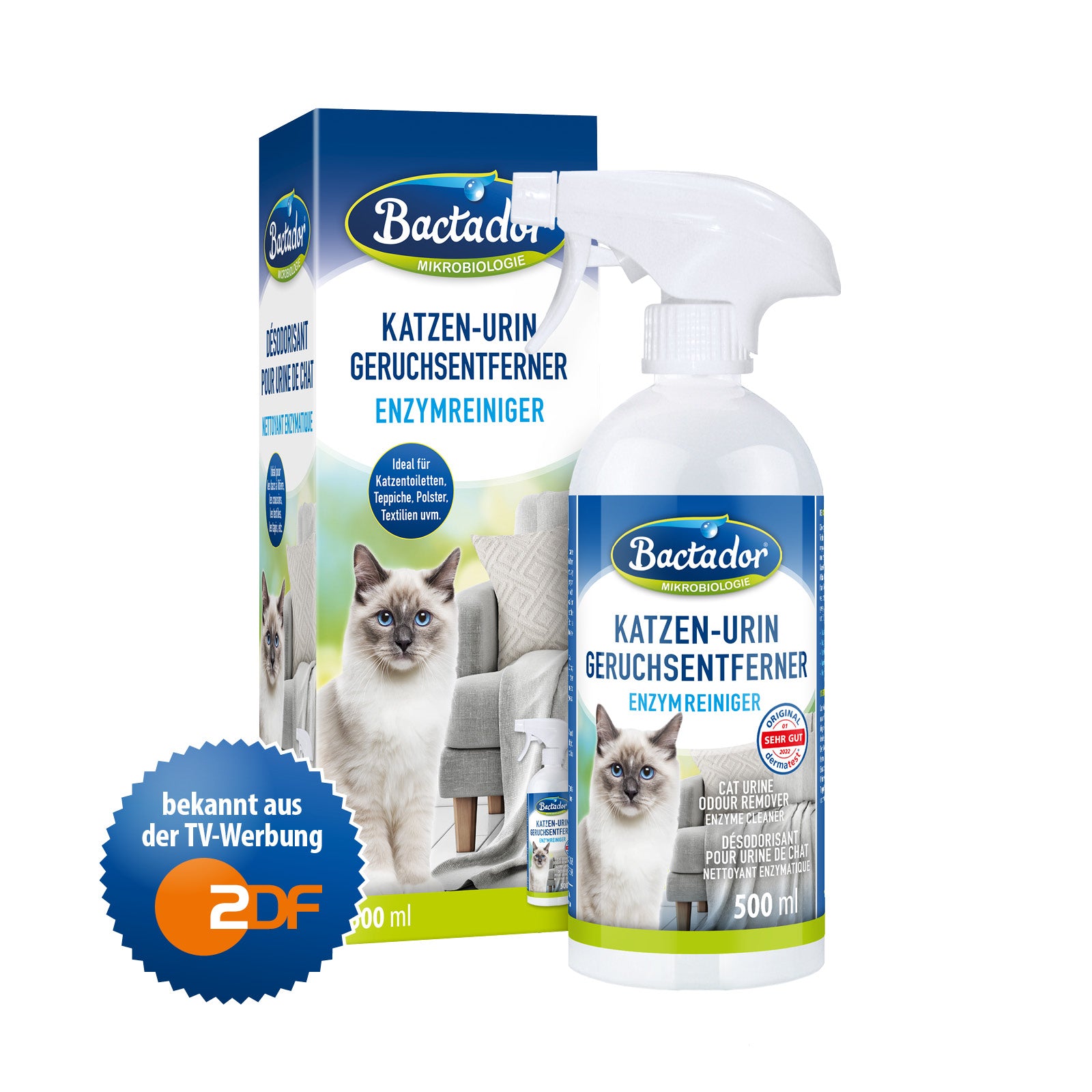 Bactador Katzentoiletten Geruchsentferner Spray 500 ml