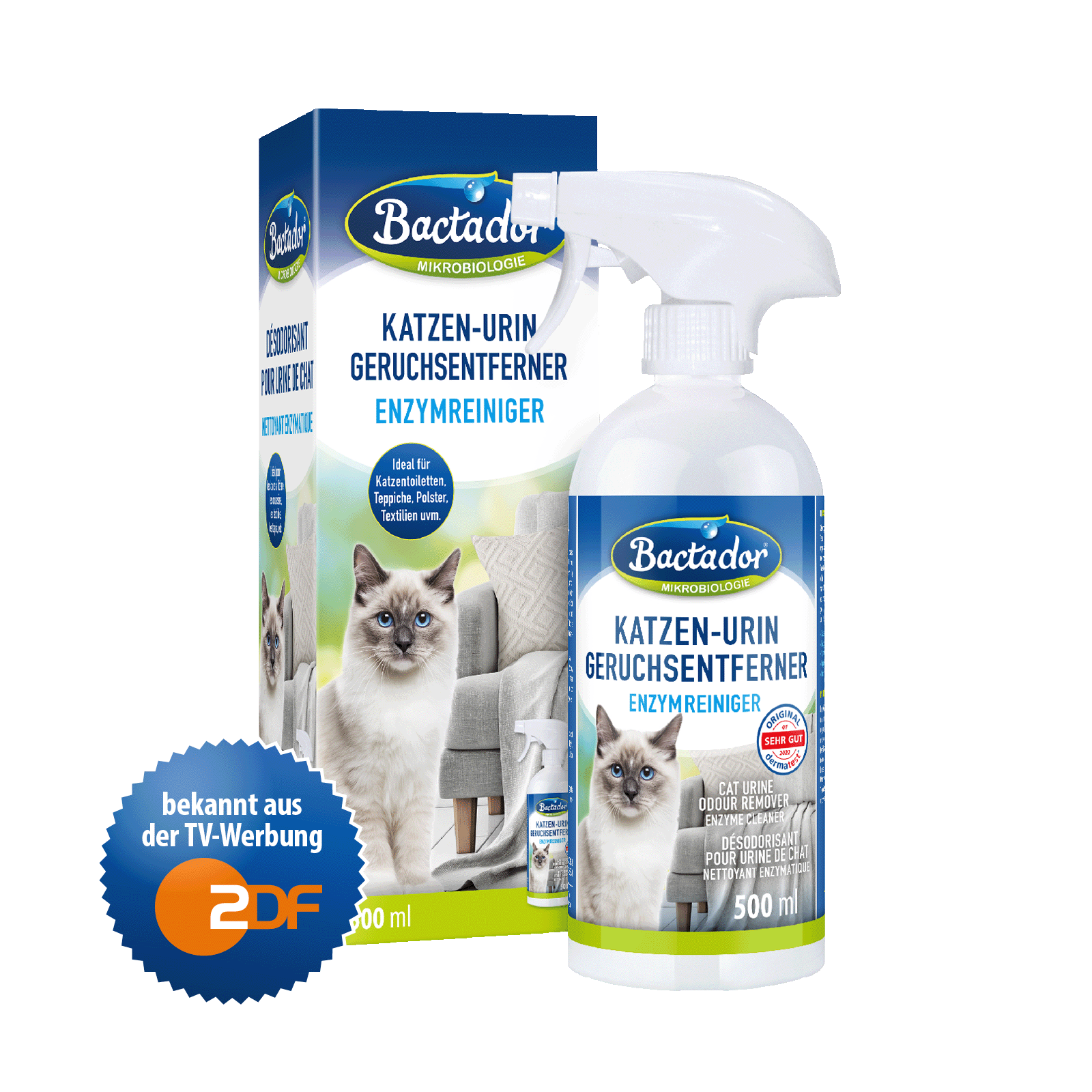 Bactador Katzenurin Geruchsentferner Spray 500 ml
